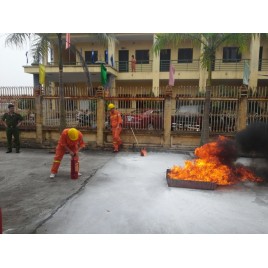 Sử dụng bình bột chữa cháy MZF8 tại Hoàng Mai